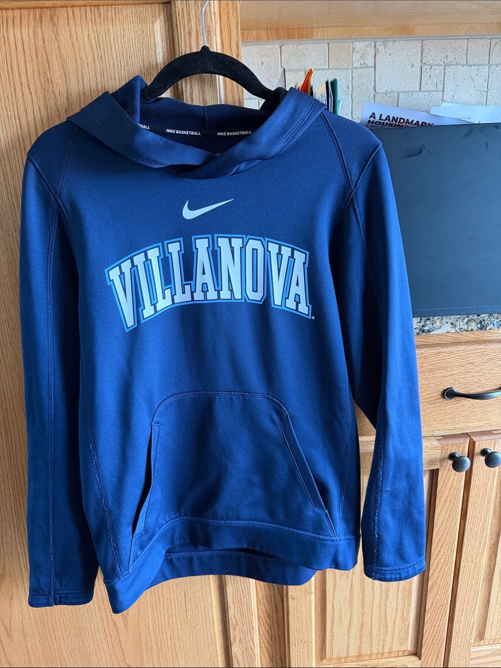 Nike Men's Navy Villanova Crewneck Hoodie